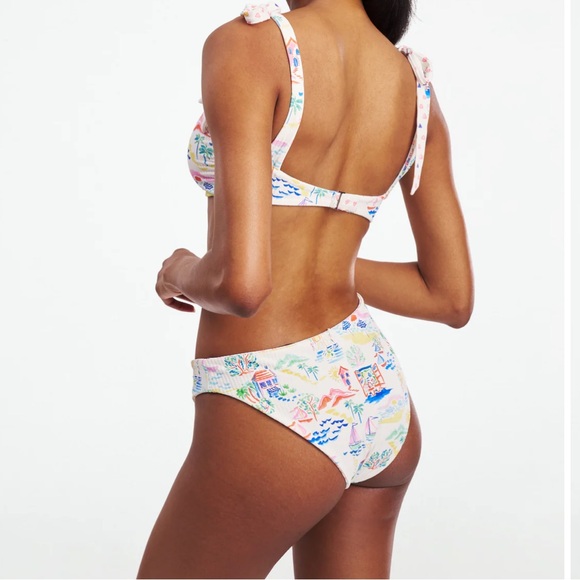 Roller Rabbit Pop Hearts/Riviera Wake Reversible Bikini - Picture 2 of 5